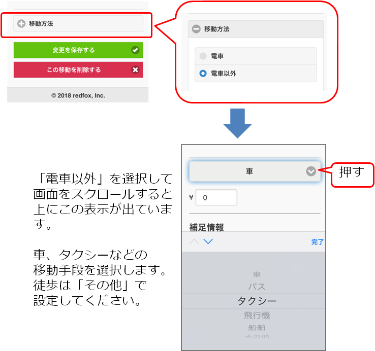 スマホサイトでの経路の追加